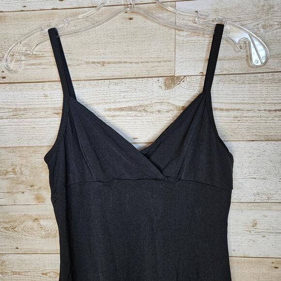 GUESS Slip Dress Black Nightie Womens V-Neck Sleeveless Mini Stretch Club Y2K M - Picture 5 of 10